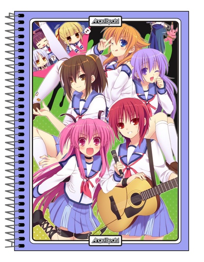 Angel Beats - Caderno Capa Dura 160 Folhas - 009