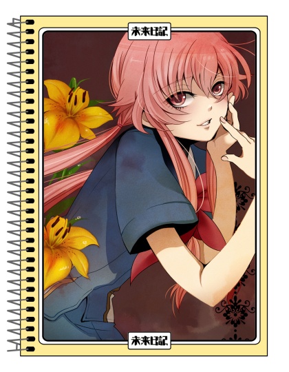 Mirai Nikki - Caderno Capa Dura 80 Folhas - 001