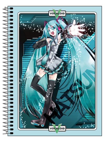 Vocaloid - Caderno Capa Dura 160 Folhas - 003