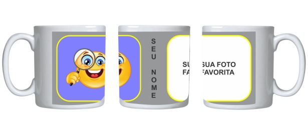 Caneca Ceramica Personalizavel Emoji 28