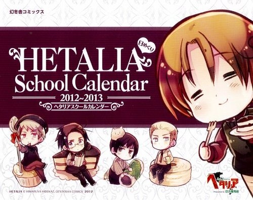 Hetalia: Axis Powers - Calendário Escolar 2012