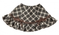 Pure Neemo Costume - PNS Ribbon Ruffle Skirt (Brown x Beige Plaid)